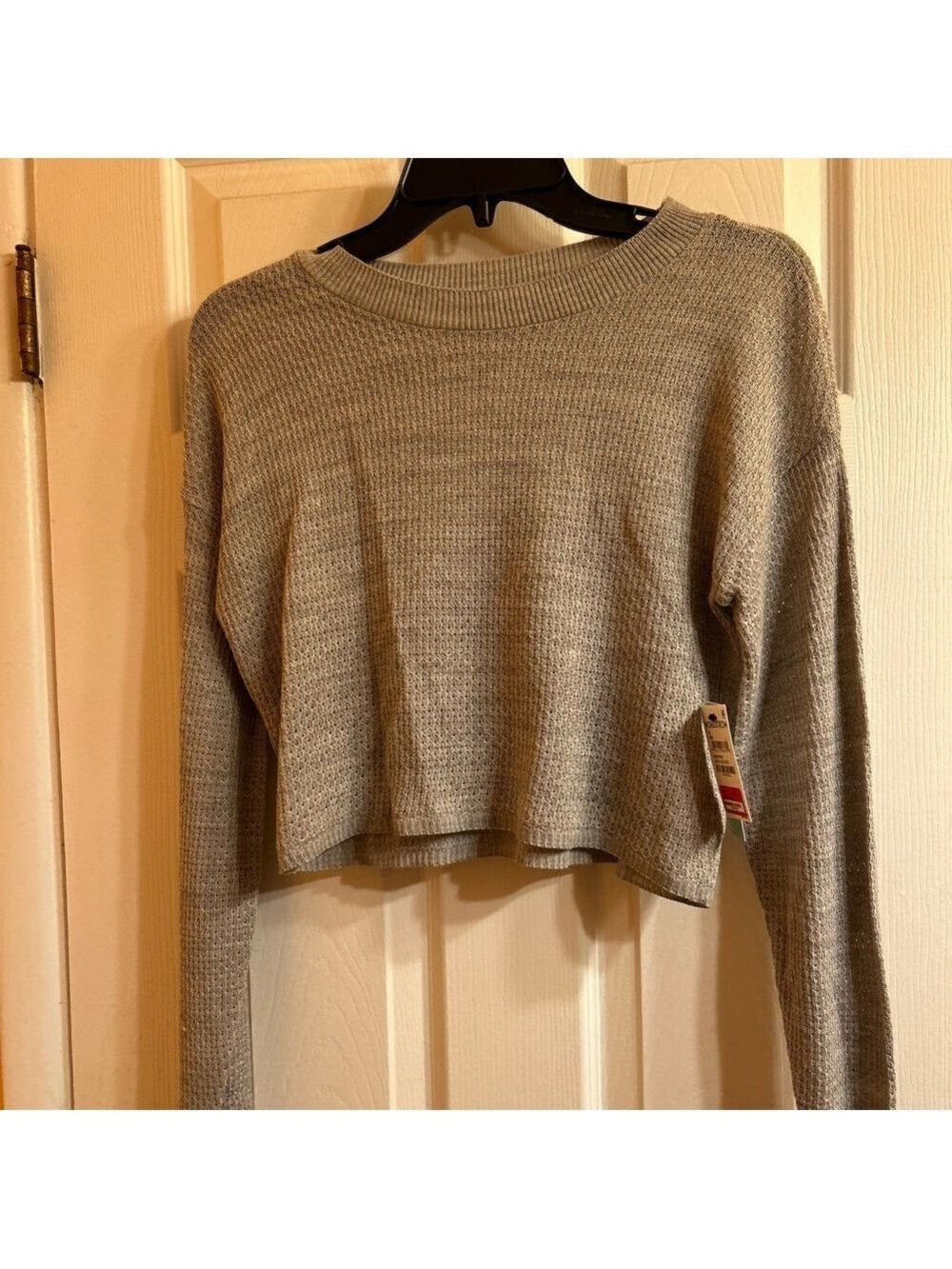 NWT- Abound grey waffle knit thin sweater